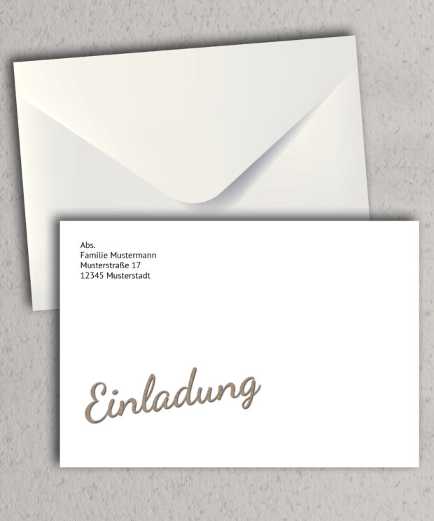 Briefumschlag Einladung "sand"