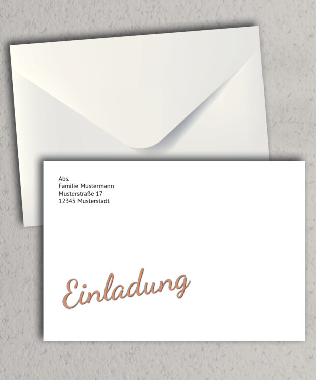 Briefumschlag Einladung "terracotta"